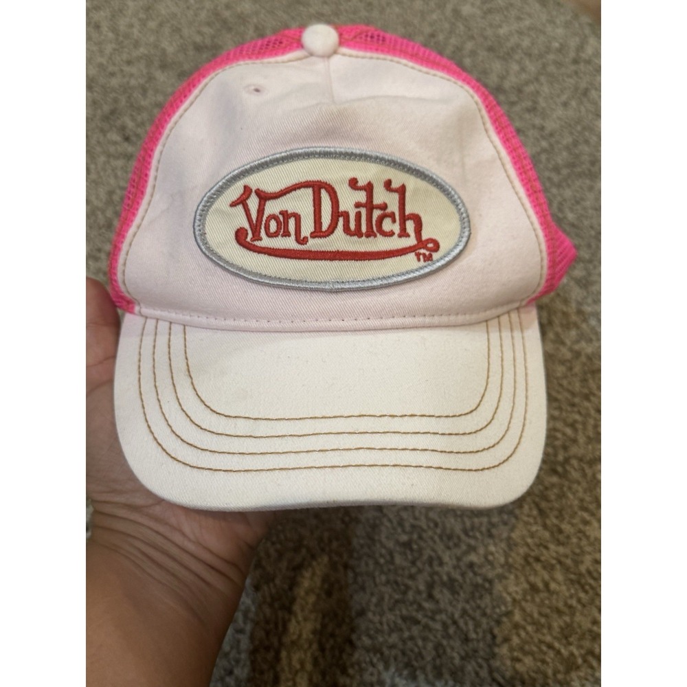 Von Dutch Kid Pink Trucker Hat Snapback